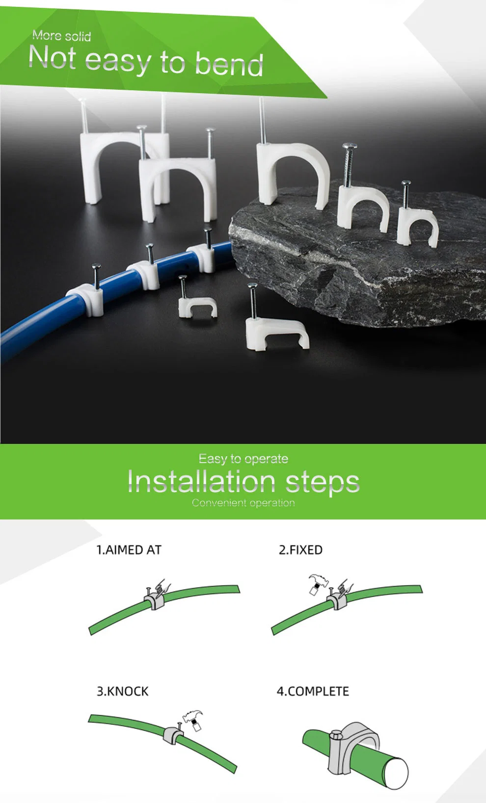 Flat Cable Clips 5 mm