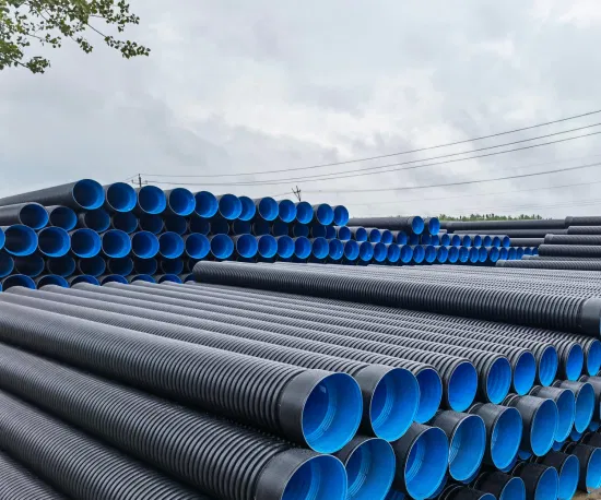 Sn4 DN500mm HDPE Double Wall Corrugated Pipe for Rain Drainage